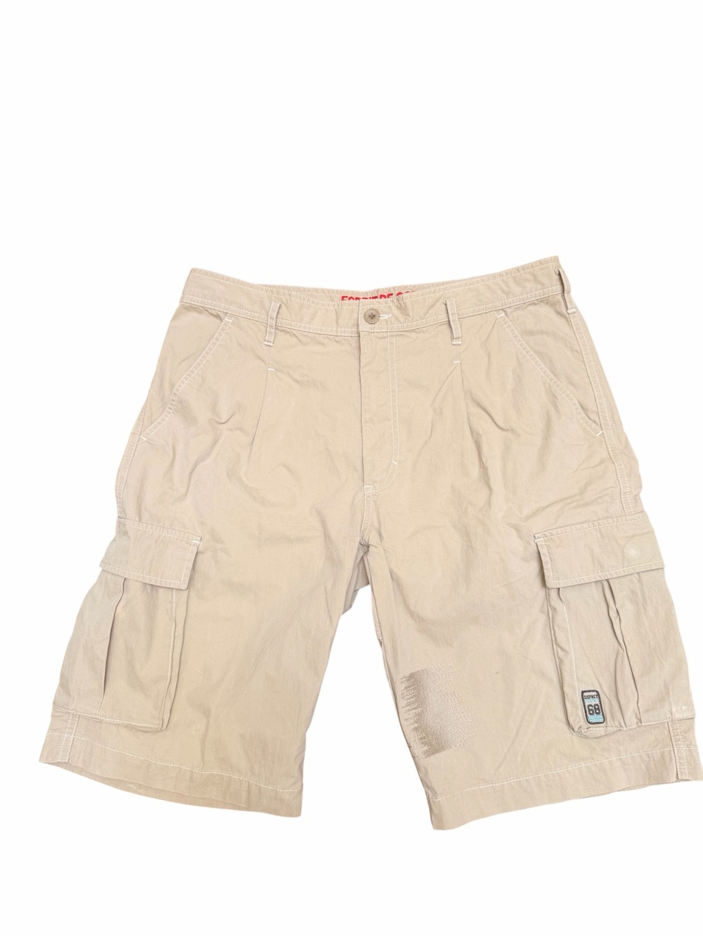 Vintage Y2K 2000’S ESPIRT Light Tan Cargo Casual Long Shorts Mens Size 34